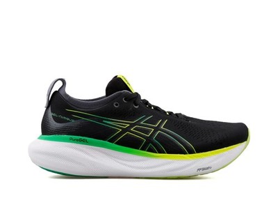 ASICS Men's Gel-Nimbus 25 Running Shoes, 8.5 US, Black/Lime Zest, MSRP $160