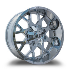 Full Throttle Ft0151 20x10 5x127 5x5 -24mm Chrome Wheel Rim 20 Inch
