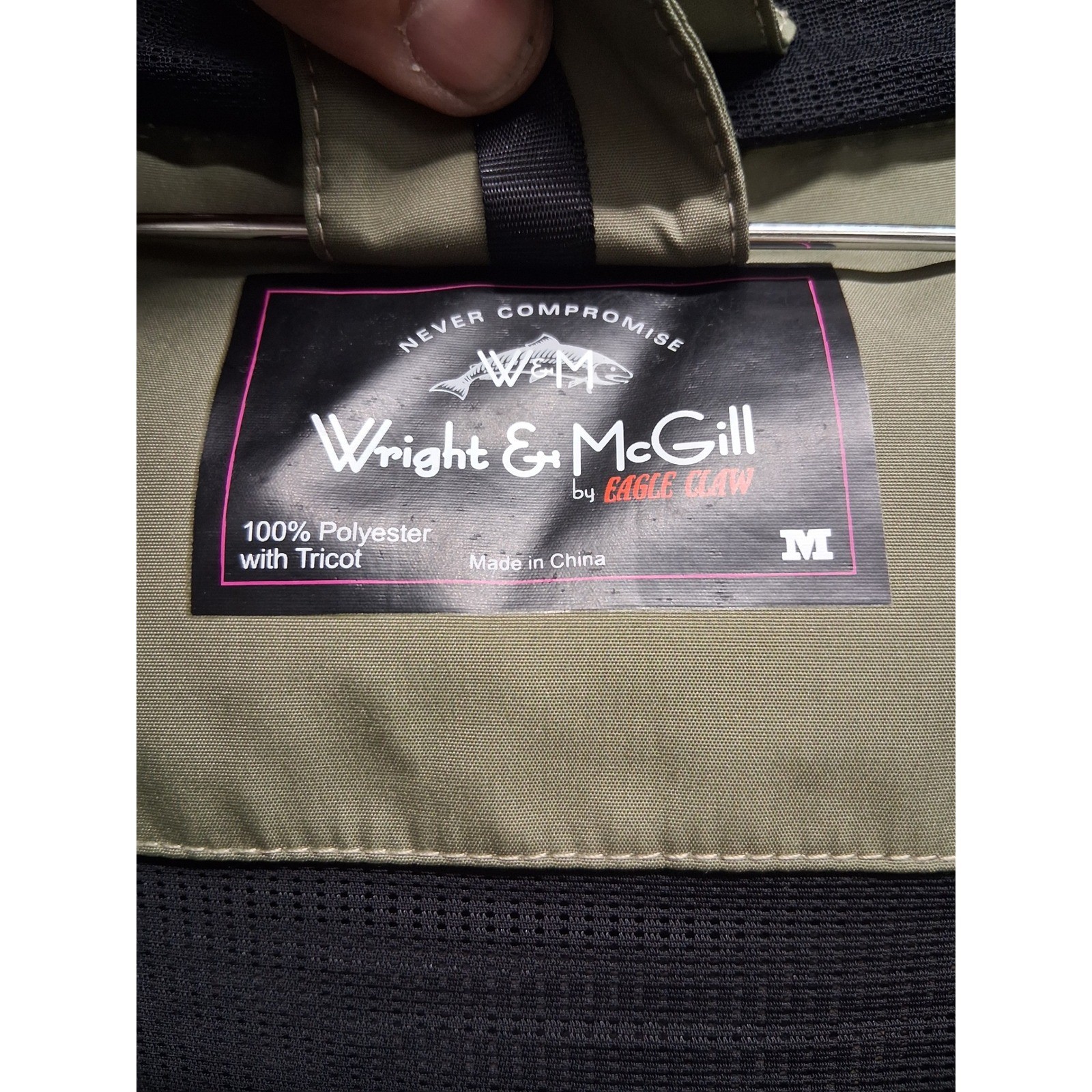Wright and Mcgill Big Horn Jacket Mens Green Fishing Wading Hooded Coat Sz M image 20