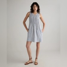 Quince 100% European Linen Sleeveless Swing Dress Size Small Coastal Minimalist