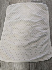 Parents Choice Waffle Knit Cotton Thermal Blanket Lovey White With pink Dots