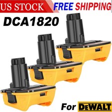 3X 18V To 20V MAX DCA1820 Adapter Converter for 20 Volt Li-ion Battery US