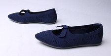 Skechers Women's Cleo Point Textured Knit Flats JL3 Navy Size US:5.5 UK:2.5
