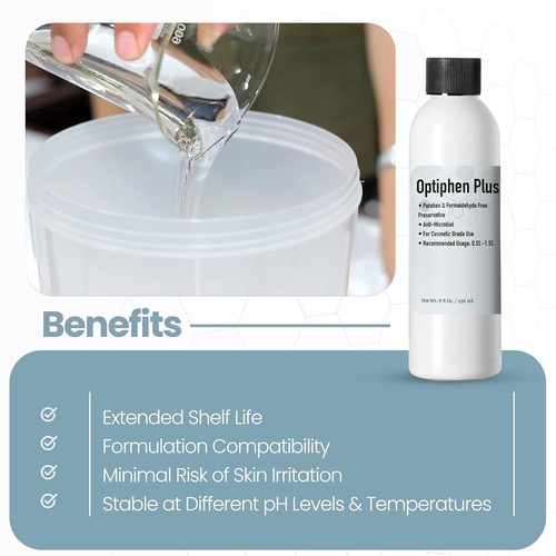 Optiphen Plus Preservative for Cosmetics for Lotions DIY Products 1oz/30ml - Afbeelding 7 van 9