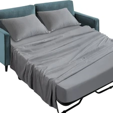 Sleeper Sofa Queen Sheets Set 4 Piece Extra Soft Bed Sheet Set 8" Deep Pocket