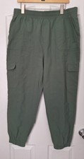 Tommy Hilfiger Sport Women's Cargo Pants Size XL Basil/Green Relaxed Fit...
