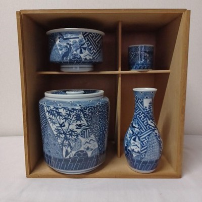 Japanisches Kaigu Mizusashi Shakutate Kensui Futaoki Teezeremonie Set B-0013