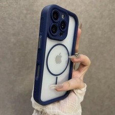 Luxury Matte MagSafe Clear Case iPhone 17 16 15 14 13 Pro Max Shockproof Bumper