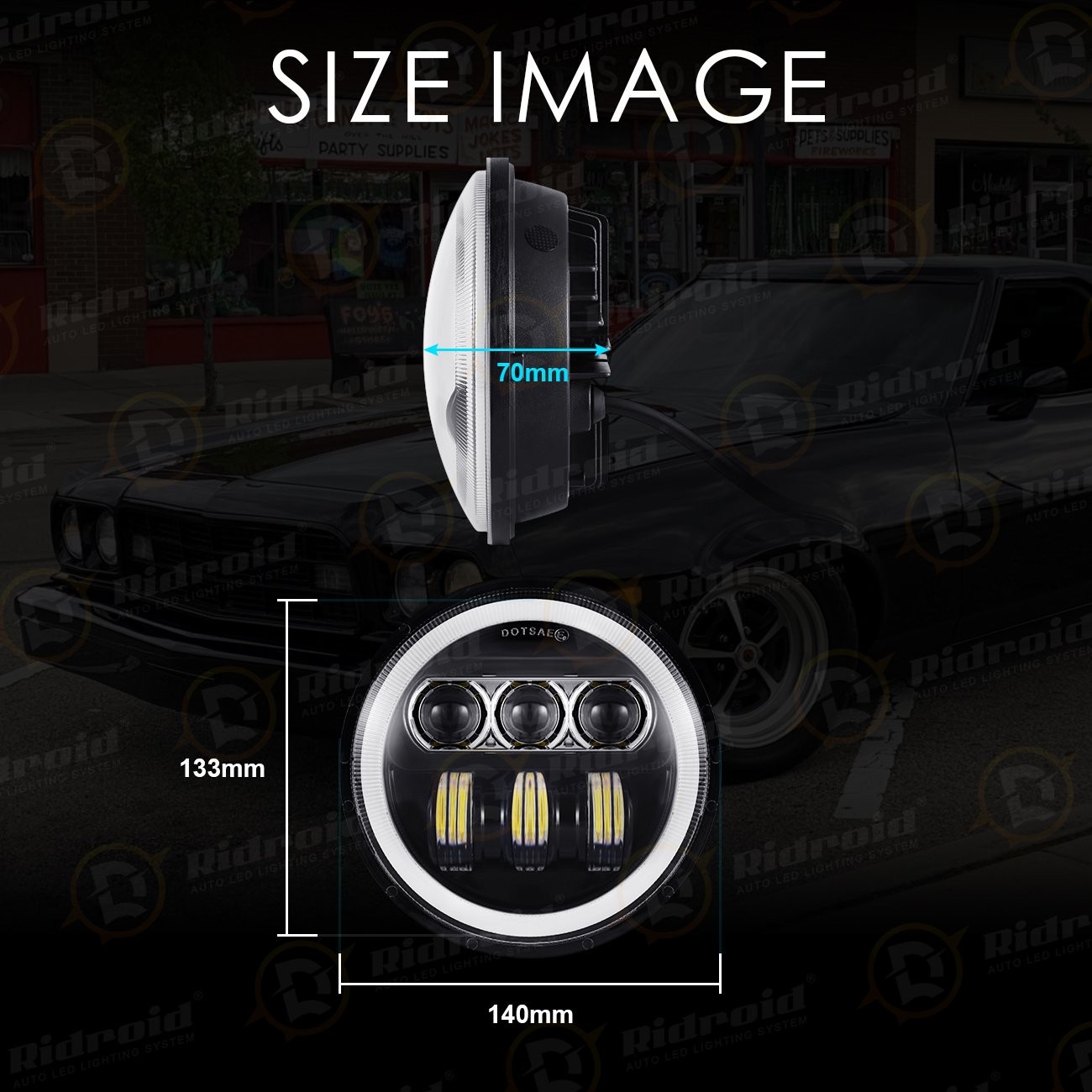 Hot 80W 5.75" LED Headlight for Harley Dyna Super Wide Glide Low Rider Sportster