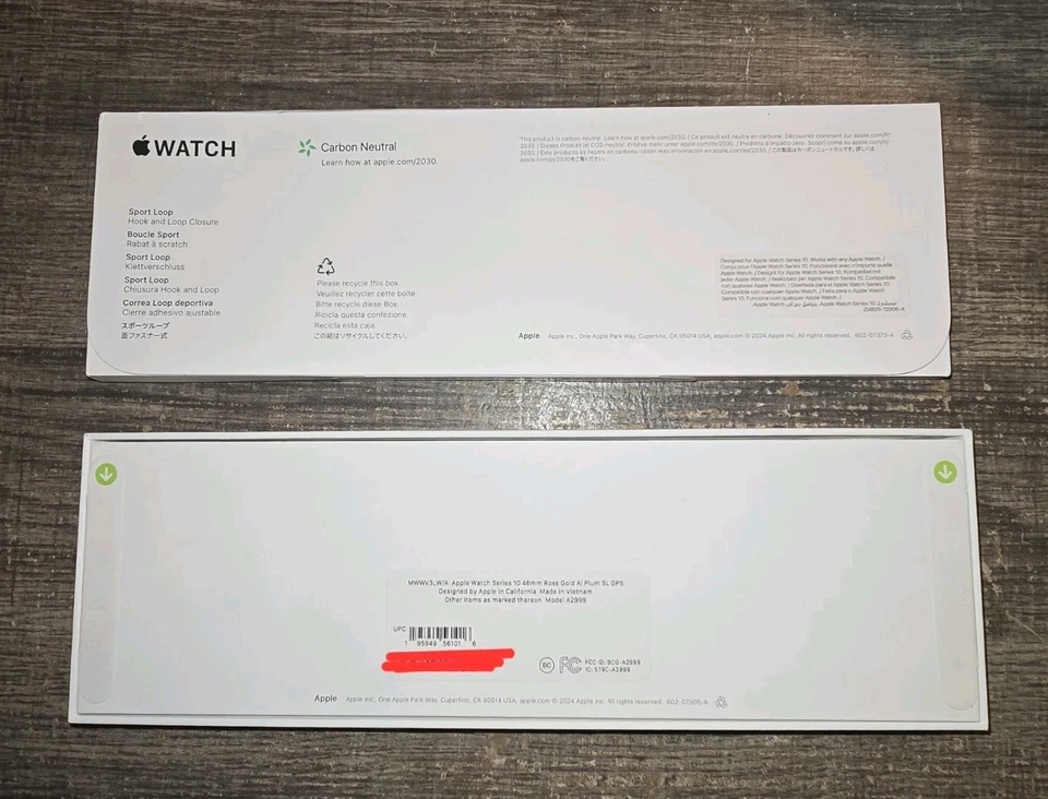 Apple Watch Series 10 46mm Rose Gold Aluminum Case with Plum Sport Loop - Image 2 of 4