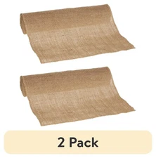 (2 pack) Love, Laugh, Craft Jute Burlap Table Runner Roll, Ribbon