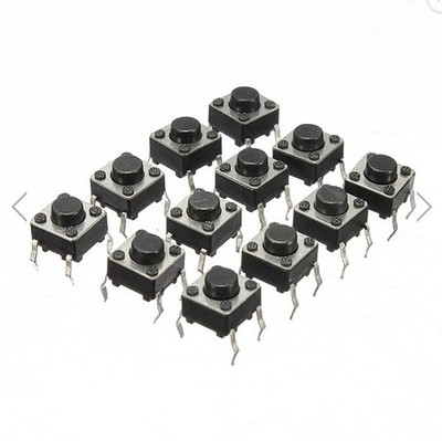 100Pcs 6X6X5 Mm Miniature Micro Momentary Tactile Tact Touch Push Button Switch