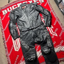 Vintage Dainese Black Men’s Full leather Motorcycle Suit | Size 52