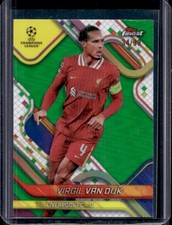 2024-25 Topps Finest UEFA Virgil van Dijk Green Refractor #/99 Liverpool