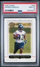 2005 TOPPS #404 DARREN SPROLES PSA 10 GEM MINT RC ROOKIE CHARGERS
