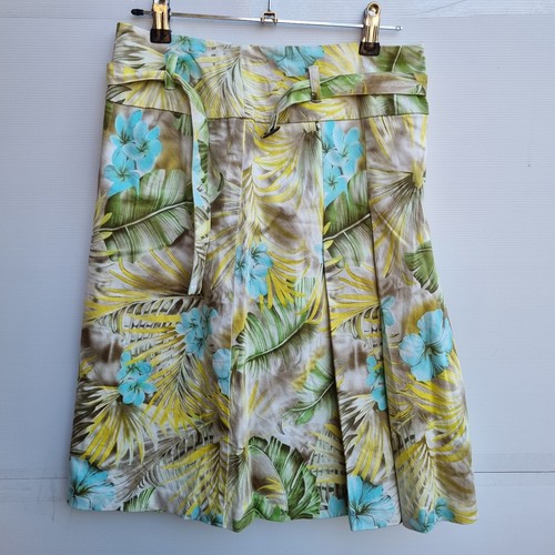 Next Women's Multicoloured Floral A-Line Skirt, Size 16