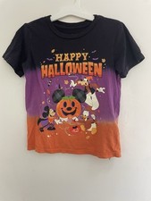 Disney Kid Boy Girl Mickey Mouse Halloween 100 Cotton Crewneck T-Shirt Multi XS