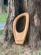 Handmade Ash Beech Wood Lyre 10 Strings Harp Lyre Design Premium Quality Lyre
