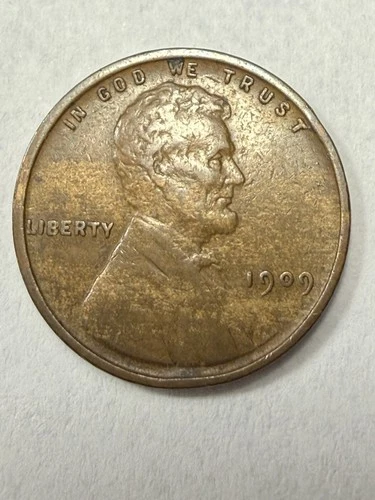 ** 1909 VDB VF+ LINCOLN CENT- 'WOODY'  MINT LAMINATION ERROR- PRICED TO SELL**