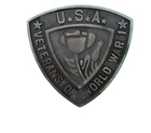 VTG World War 1 WW1 Veteran US Military Grave/Memorial Marker Poppy Shield