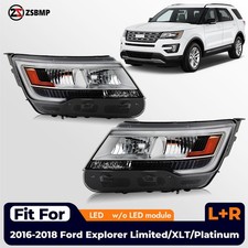 For 2016-2018 Ford Explorer Limitedplatinumxlt Headlights W Led Drl Pair For 2016-2018 Ford Explorer Limitedplatinumxlt Headlights W Led Drl Pair
