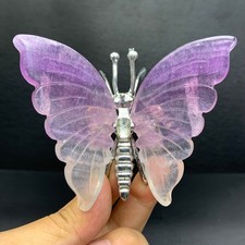 125G RARE Fluorite Healing  Crystal Statue Decor + Stand
