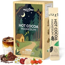 HEALOADING Nighttime Magnesium Hot Cocoa Powder ~ Natural Sleep Aid Drink Mix