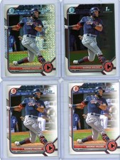 💥 4 GEORGE VALERA 2022 1ST BOWMAN CHROME MOJO REFRACTOR + CHROME BASE RC LOT