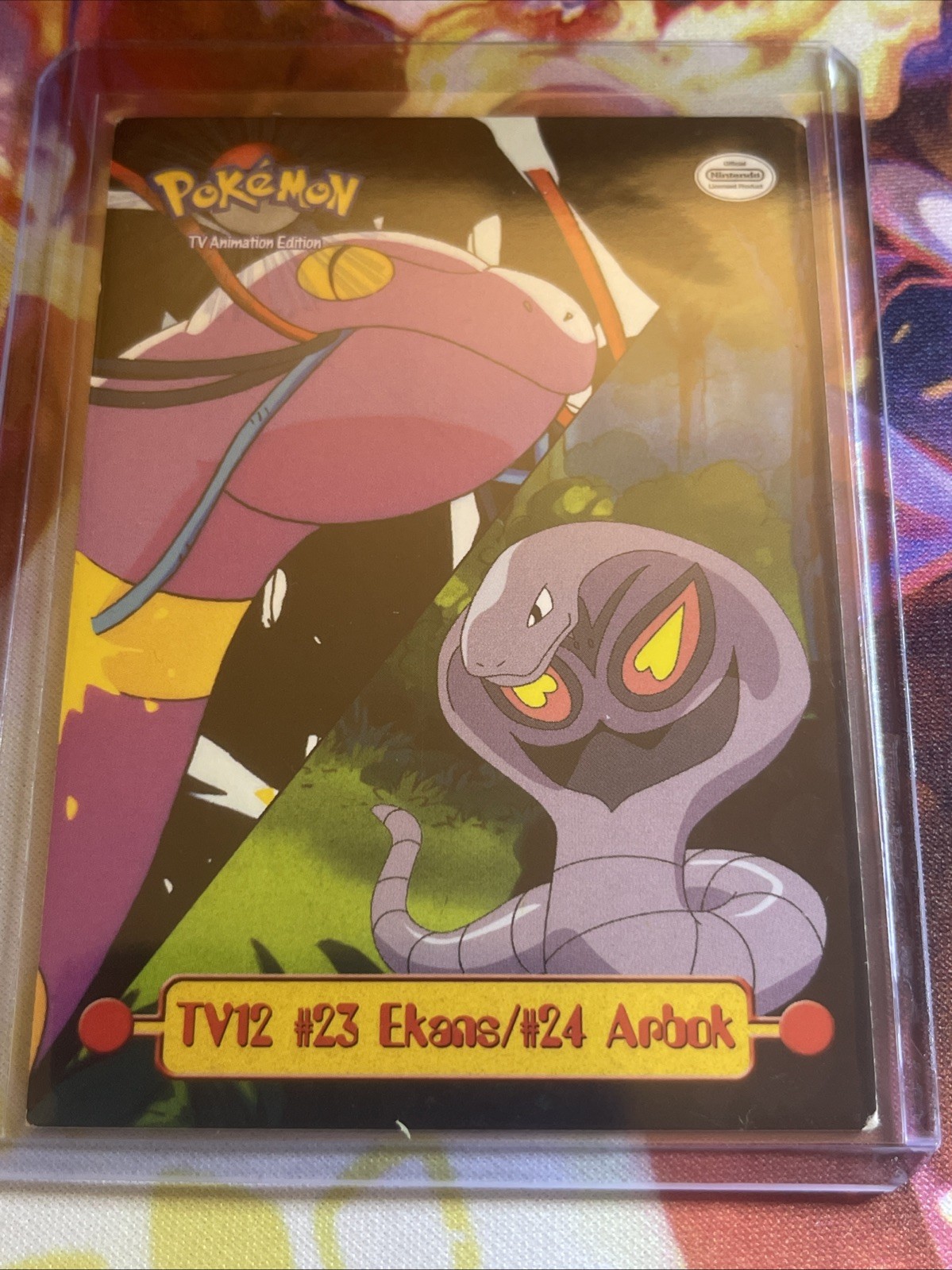 Ekans #23 / Arbok #24 TV12 - NON-HOLO - TOPPS PUZZLE POKEMON Card - LP/MP