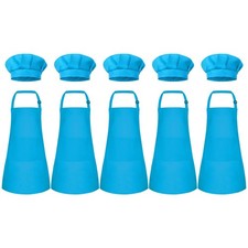 Kids Apron and Chef Hat Set - Adjustable, 2 Pockets for Cooking, Baking, Crafts