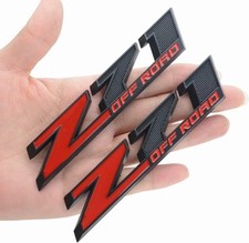 Tomilia 2pcs 5 Z71 Off-road Rear Trunk Emblems Door Side Sport Black Red