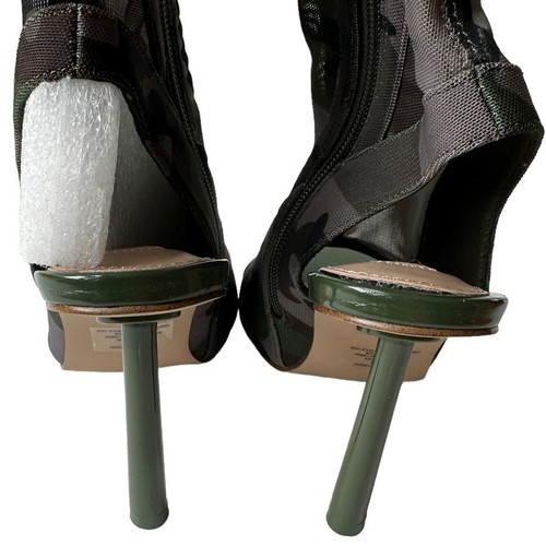 Steve Madden Boots Beverley Camouflage Mesh Green Over Knee Boot Womens Size 6.5 - Picture 8 of 11