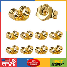 14K Gold Earring Backs Replacements - Hypoallergenic Earring Backs, 10Pcs/5 Pair