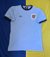 ENGLAND 2002/2003 RETRO COTTON TEE SOCCER JERSEY FOOTBALL SHIRT UMBRO Sz. L