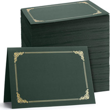 120 Pack Certificate Holders Bulk, Diploma Covers Gold Foil Border, Document Cov