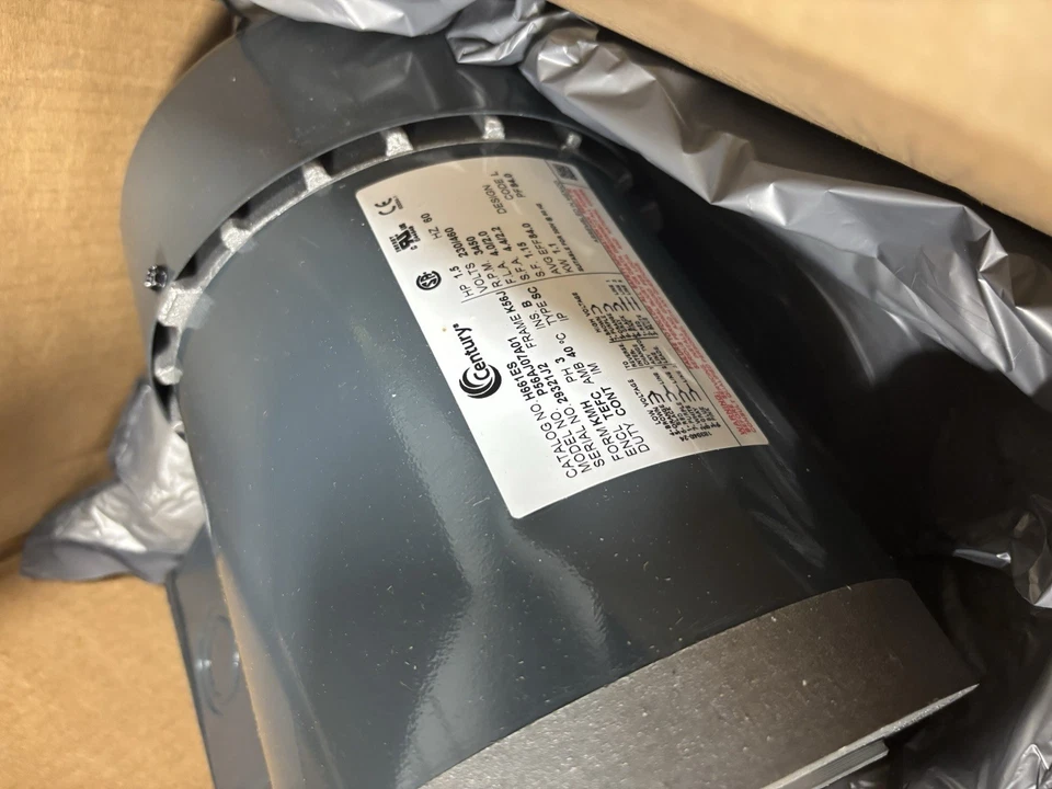 Century H661ES Electric Motor 1.5 HP 3450 Rpm 3PH 230/460V 56C P56AJ07A01 - Image 3 of 3