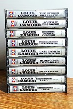 Vintage Louis L'Amour Western Audiobooks Bantam Audio Cassettes LOT OF 9 IN CASE