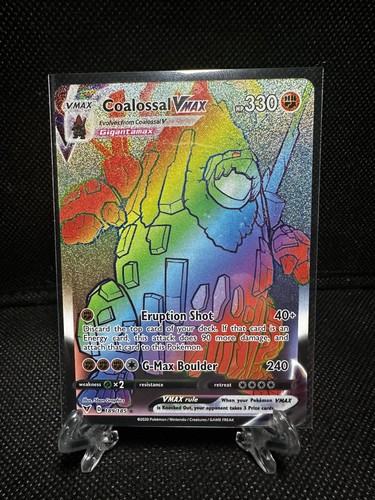 Coalossal VMAX (Secret) #189/185 SWSH04: Vivid Voltage Pokemon Secret Rare, Holo