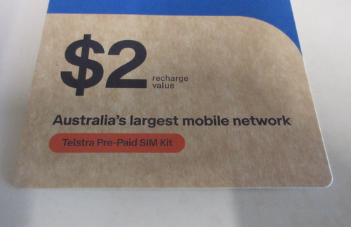 Telstra Pre-Paid Sim Kit - Mobile Phone $2 Recharge Card - Expires Sep. 2026 - Photo 3 sur 4