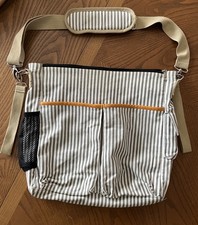 Gray and White Diaper Bag 13X13X3