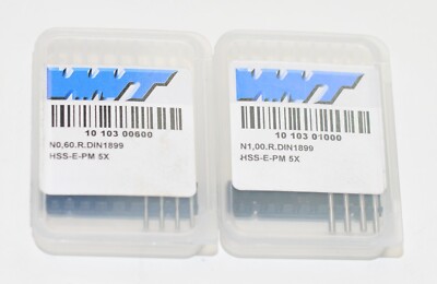 Kleinstbohrer Ø 0,6-1,0 mm HSSE-PM Typ N WNT 101030 DIN 1899 8 Stück RHV40747