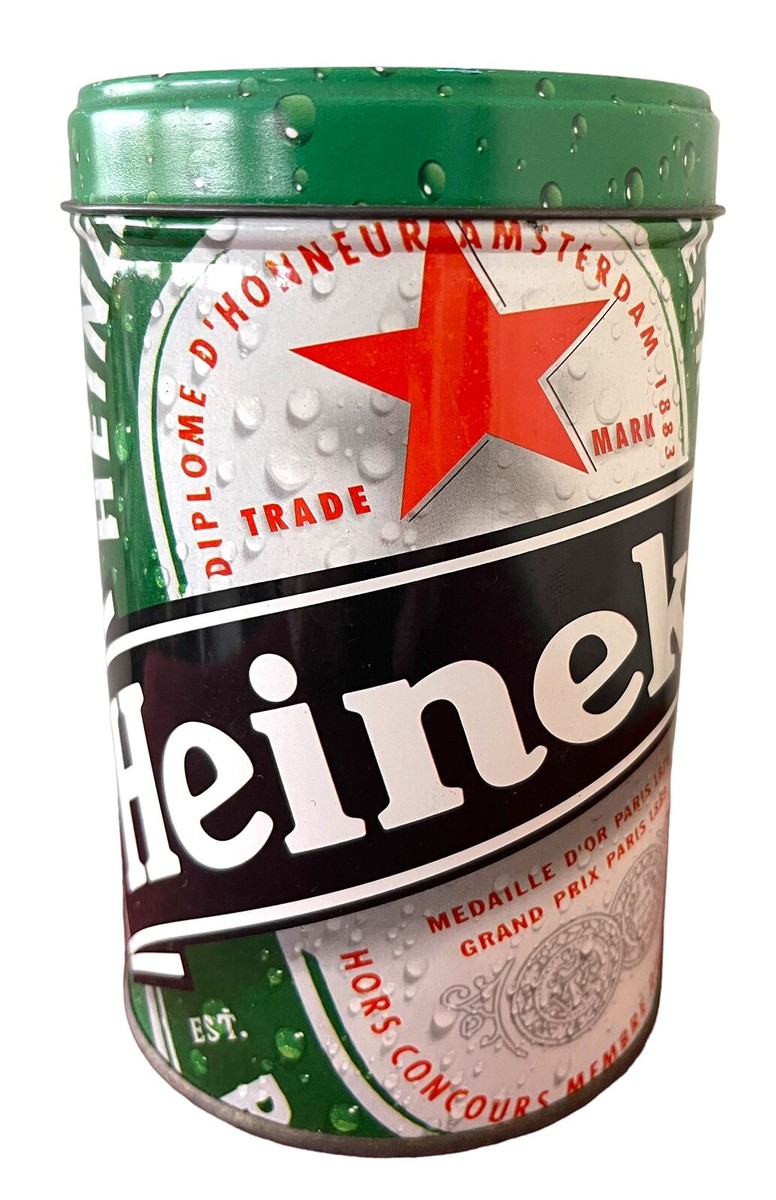 HEINEKEN Collectible Tin Can Red Star Trademark( No Glass) ~ 5-1/2