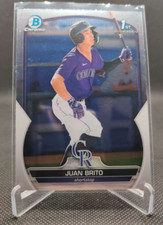 2023 Bowman Chrome Prospects BCP-77 Juan Brito Colorado Rockies baseball card