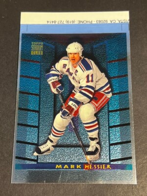 Box 3: 1994 Stadium Club Finest BORDERED UNCUT TOP PROOF Mark Messier Rangers