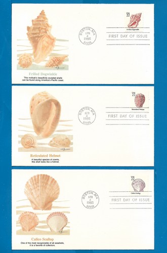 Scott 2117 - 2121 Sea Shells Feb 4, 1985 Fleetwood FDC BOXC