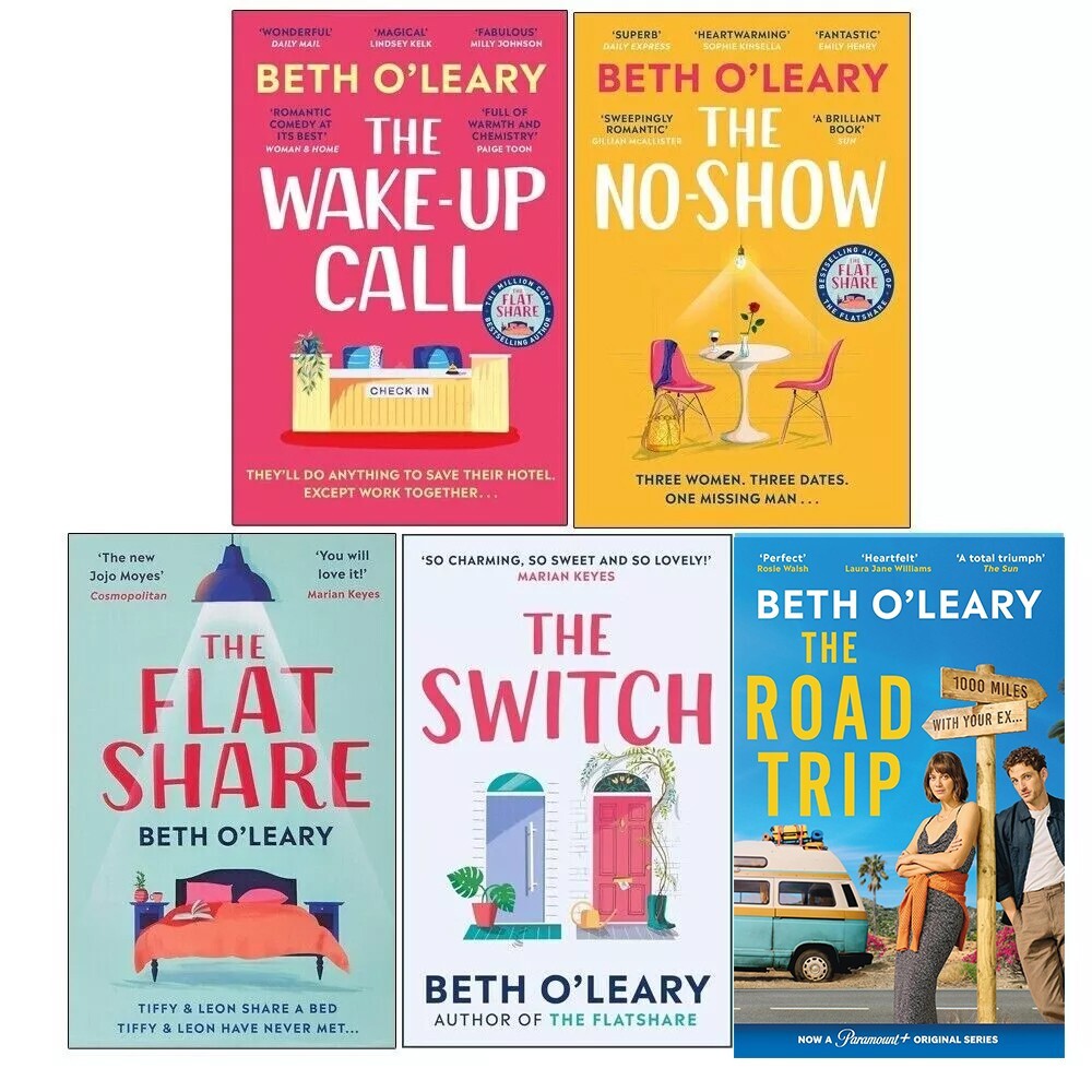 Beth O'Leary Collection 5 Books Set Wake-Up Call, No-Show, Flatshare, Switch