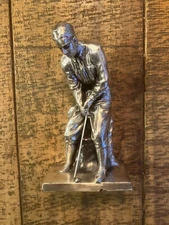 Weidlich Bros W.B. Art Deco Golf Statue Bobby Jones, 7” Tall, EX+ Cond.
