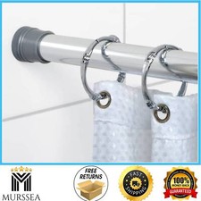 NeverRust 27 in. to 40 in Aluminum Adjustable Tension Stall Shower Rod in Chrome