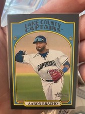 2021 Topps Heritage Minor League  /50 - Black Border #166 Aaron Bracho (RC)