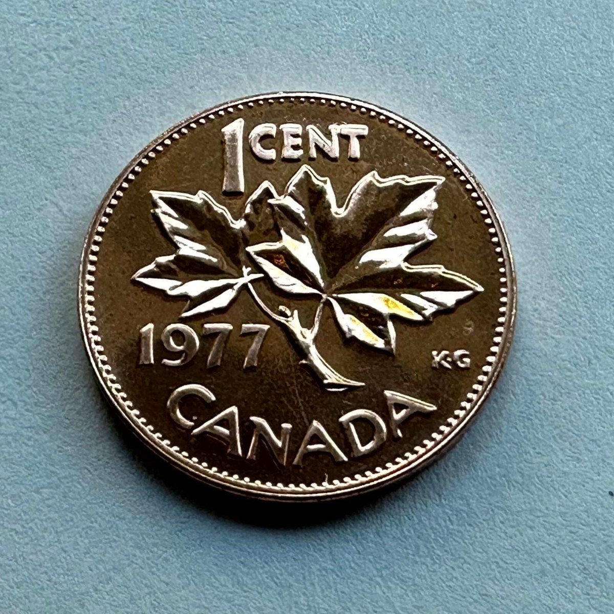 一枚100円 Canada 1977 1-Cent Maple Leaf Penny Coin - Proof Like Brilliant